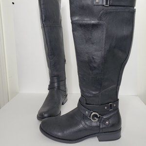 GUESS GGHANNY-R  KNEE HIGH 1/2 ZIP UP SIDE BLACK  BOOTS SIZE 11